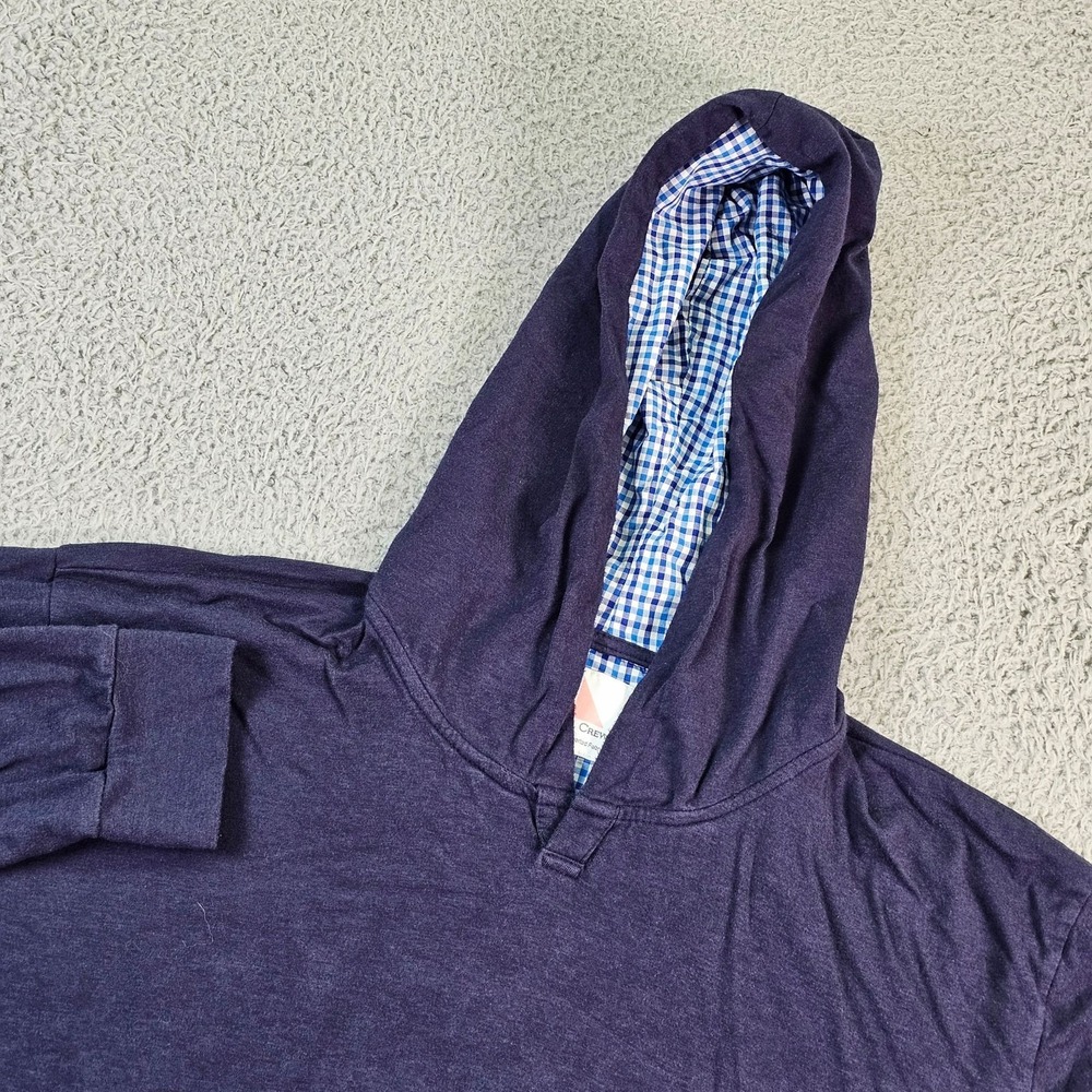 Coastal Crew Hoodie Mens XL Blue Bamboo Blend V-Neck Pullover Lightweight